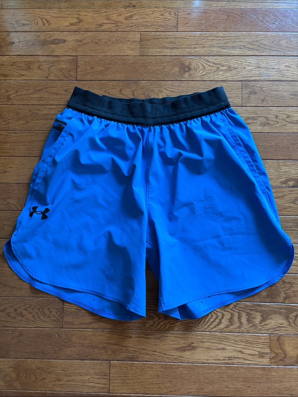 Under Armour Men’s Royal Blue Athletic Shorts with Black Waistband